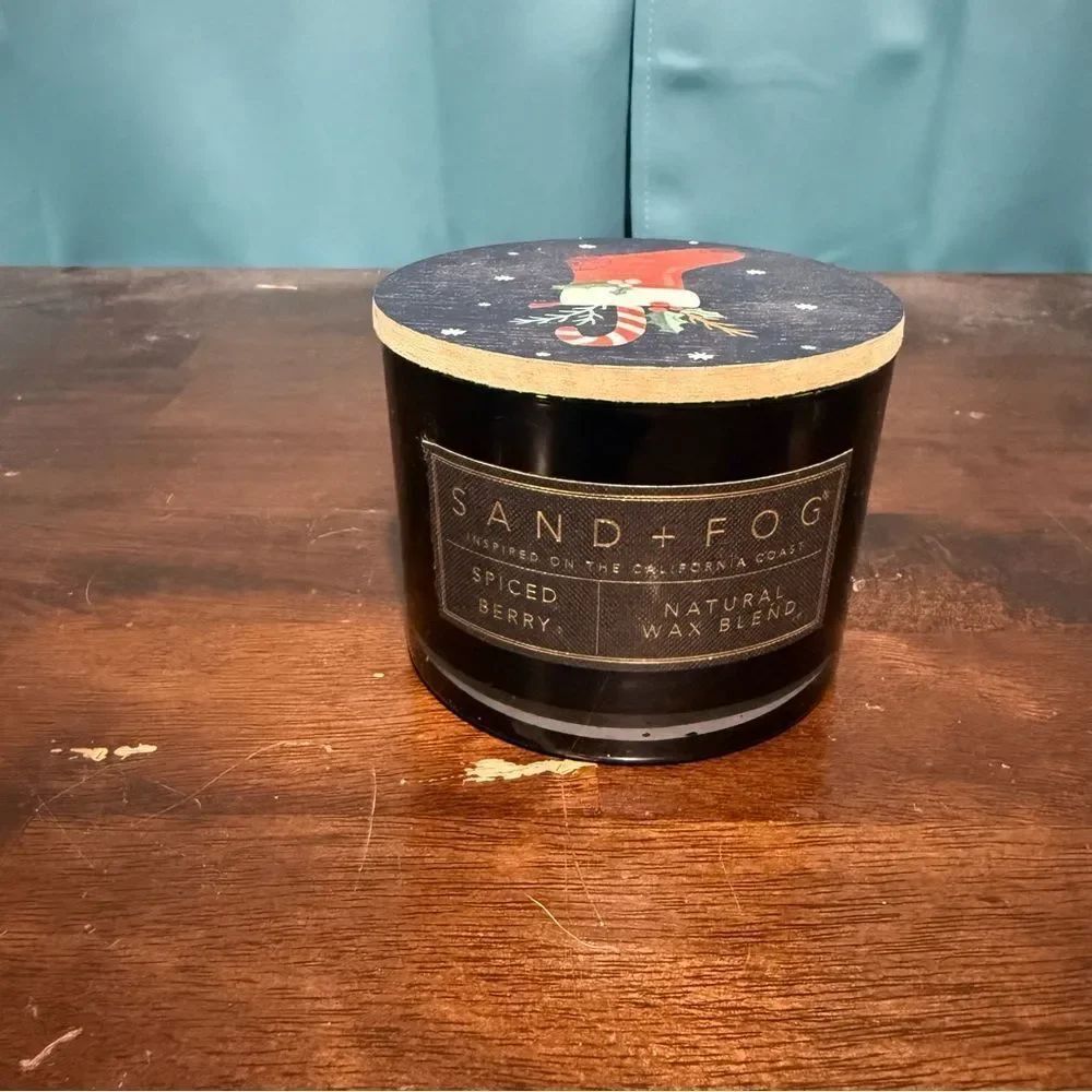Sand + Fog Spiced Berry Candle, Soy Wax, 12 Oz, 36 Hr. Burn Time New